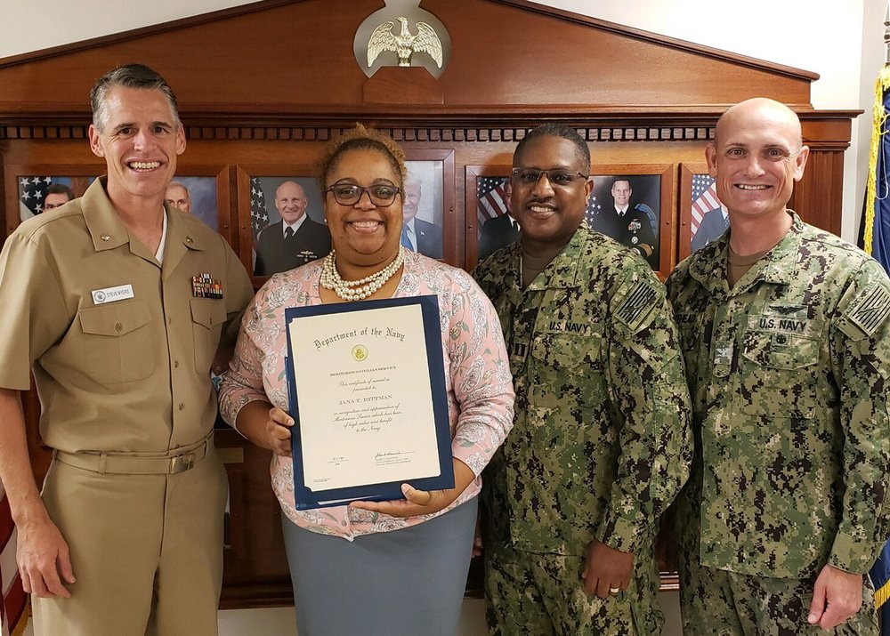 Ms. Jana Rittman Received the Navy Meritorious Civilian Service Award
