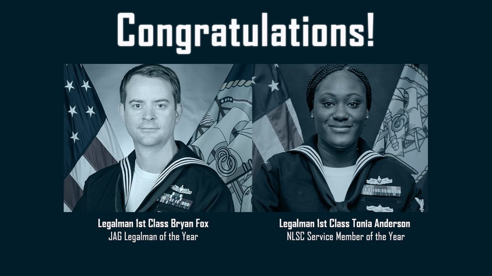 2020 JAG Legalman of the Year and Naval Legal Service Command Service Member of the Year