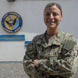 Cmdr. Shannon Llenza. Navy reserve judge advocate general (JAG) deployed to Camp Lemonnier, Djibouti.